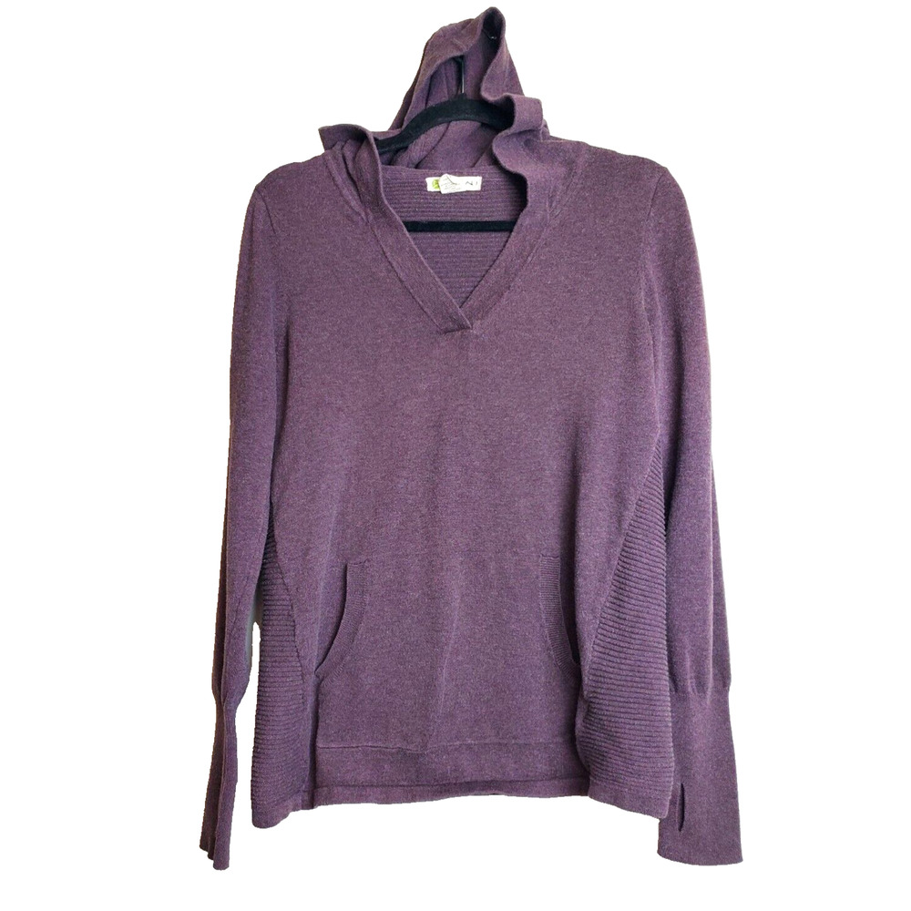 Dakini Womens‎ Medium Pullover Sweater Hood Pockets Cotton Thumbholes